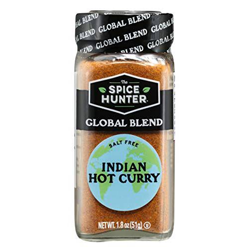 The Spice Hunter Curry, Hot, Indian, Blend, 1.8-Ounce Jar