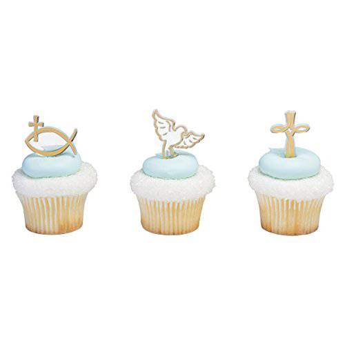 Religious Spiritual Icons Cupcake Picks - 24 pc
