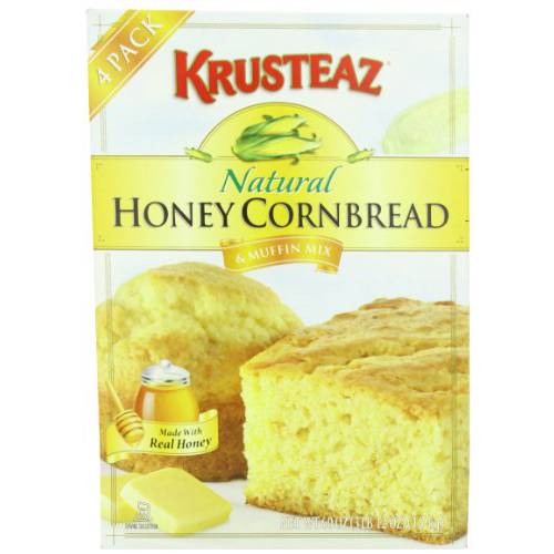 Krusteaz Natural Honey Mix, Cornbread and Muffix, 60 Ounce