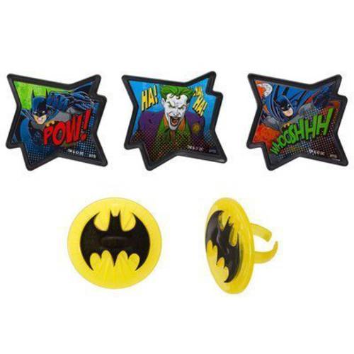 DECOPAC Batman - Pow Whooshhh and Joker - Cupcake Rings - 24 ct