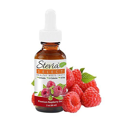 Stevia Liquid Stevia Drops - Keto Friendly Liquid Stevia Sweetener | Raspberry Stevia Drops | Zero Calorie Sweetener Sugar Substitutes Extracted from Sweet Leaf | Raspberry Extract 2 Oz.