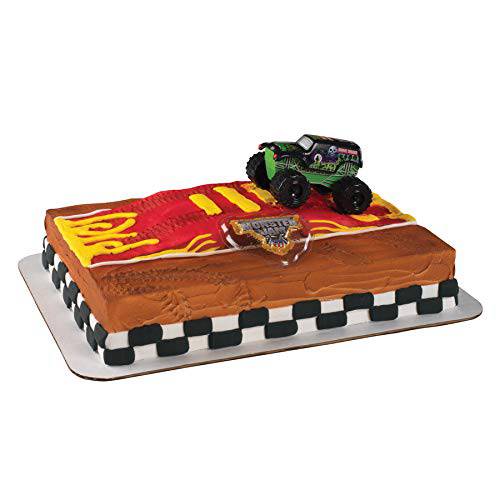 DecoSet Monster Jam Full Throttle Fun Cake Topper, 2-Piece Toppers Set with Keepsake Truck and DecoPic