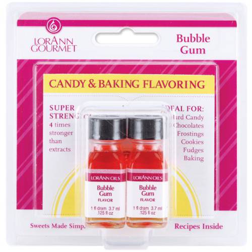 LorAnn Bubble Gum SS Flavor, 1 dram bottle (.0125 fl oz - 3.7ml - 1 teaspoon) Twin pack blistered