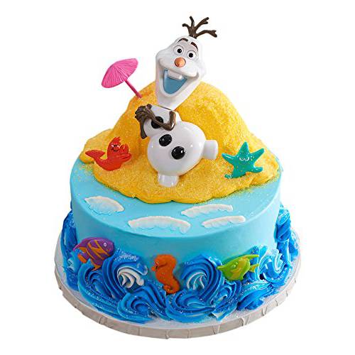 DecoSet® Disney Frozen Olaf Chillin’ Cake Topper, 1-Piece with Moveable Parts, Decorations for Creating Amusing Cakes