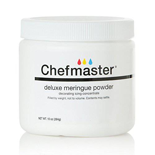 Chefmaster - Meringue Powder - Eggwhite Substitute - 10oz - Delicious Dessert Toppings, Stabilize Icing and Meringue - Made in the USA