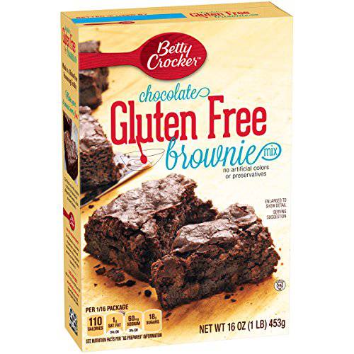 Betty Crocker Baking Mix, Gluten Free Brownie Mix, Chocolate, 16 Oz Box (Pack of 6)