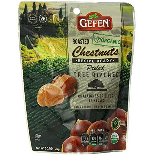 Gefen Whole Organic Chestnuts, Roasted & Peeled , 5.2 Ounce (Pack of 12)