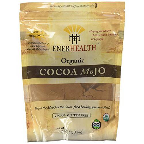 EnerHealth , Cocoa Mojo - 100% Organic Mushroom Cocoa Powder - 12oz Bag