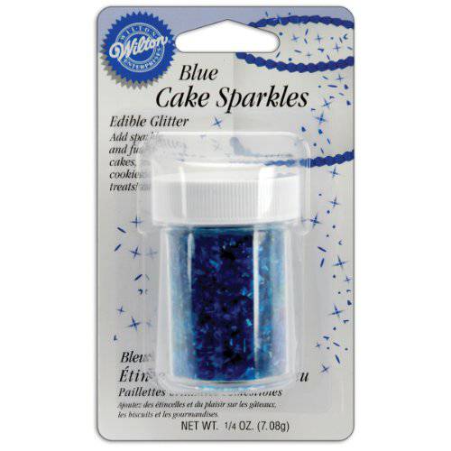 Wilton 703-1314 Food Decorative Cake Sparkles, Blue