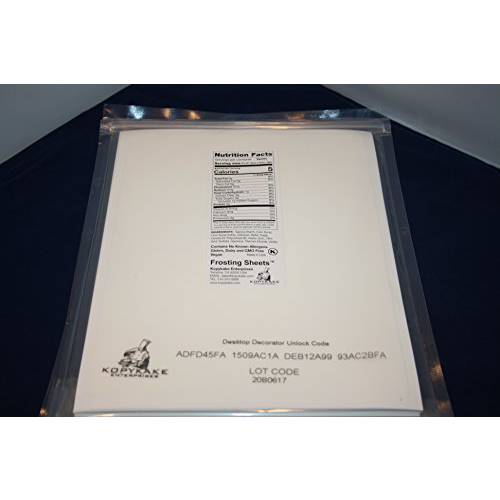 Kopykake FS0811-T Quarter Frosting Sheets (24 sheets per pack/ 8 x 10.5 print area)