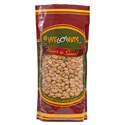 Roasted Unsalted Peanuts 5 Pounds (80oz) By We Got Nuts – Premium Quality Kosher Peanut – Healthy & Natural Rich Flavor Snack – Great For DIY Homemade Peanut Butter – Air-Tight Resealable Bag Package