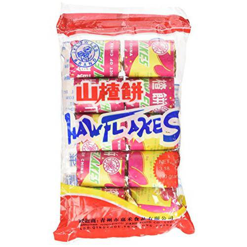 Haw Flakes - 10 Rolls (3.17 Oz) Traditional Chinese Fruit Candy