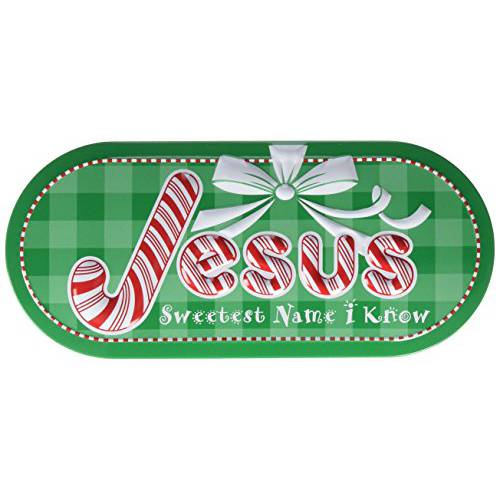 Scripture Candy, Jesus Sweetest Name I Know Christmas Tin, 4 Ounce Soft Peppermint Candy