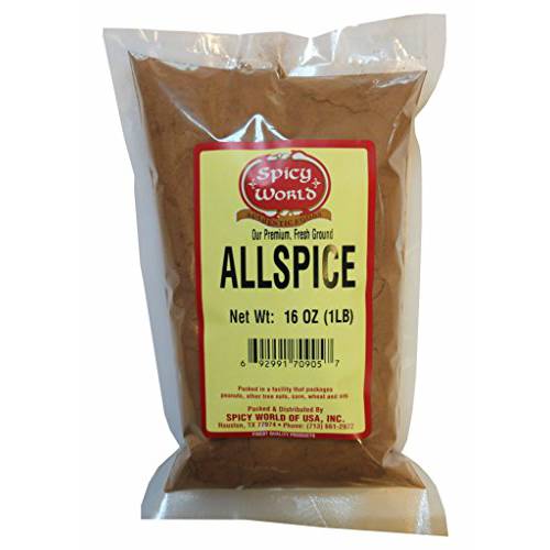 Spicy World Allspice Ground 16 Ounce - Huge 1 Pound Value Pack - All Spice Powder