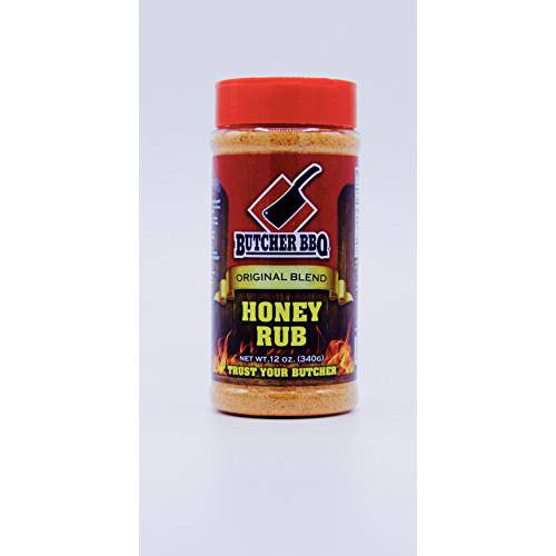 Butcher BBQ Honey Rub | 12.5 Oz (354g) | World Championship Winning Formula | Turkey Rub For Smoking | Tastes like Cooking Over Open Flame | Great for Smoking Ribs Or Butt Rub Seasoning | For All Kind of Meat