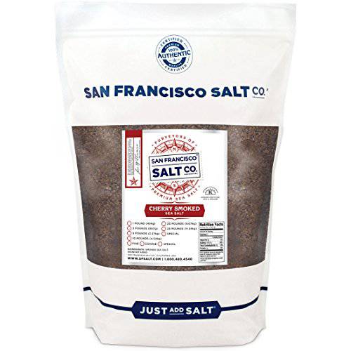 Cherrywood Smoked Sea Salt - 2 lb. Bag Coarse Grain by San Francisco Salt Company