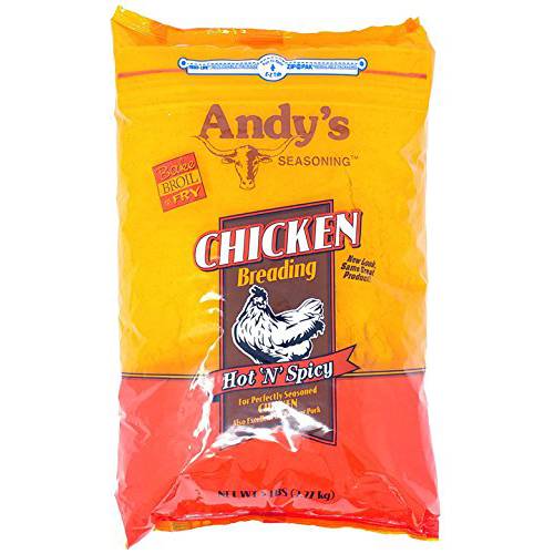 Andy’s Seasoning Hot n Spicy Chicken Breading 5 Lb Bag