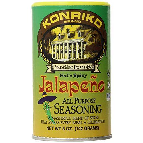 Konriko - Jalapeno All Purpose Seasoning 5 oz - Wheat Free - Gluten Free - No MSG
