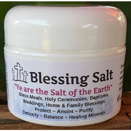 Urban ReLeaf Blessing Salt Blessed Dead Sea Salt from Israel. Holy Ceremony Wedding Anointing Baptism Meals Housewarming, Healing Minerals, Purify, Meditate, Cleanse, Sacrament