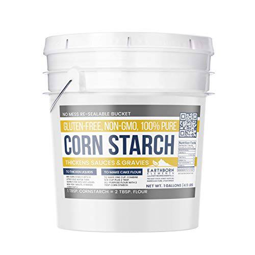 Earthborn Elements Corn Starch (1 Gallon), Thickener For Sauces, Soup, & Gravy