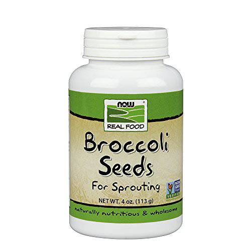 NOW Foods, Broccoli Seeds For Sprouting, Non-GMO Project Verified, 4 Ounces