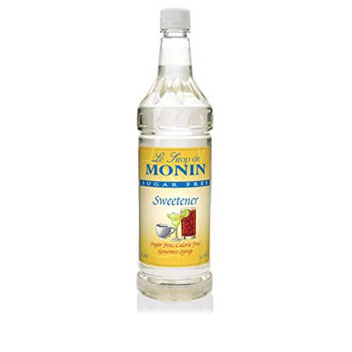 Monin - Sugar Free Sweetener, Great for Coffee, Cocktails, & Lattes, Dissolves Quickly In Liquids, Made With Sucralose, Sweet Flavoring, Clean Label, Gluten-Free, Non-GMO (1 Liter, Single)