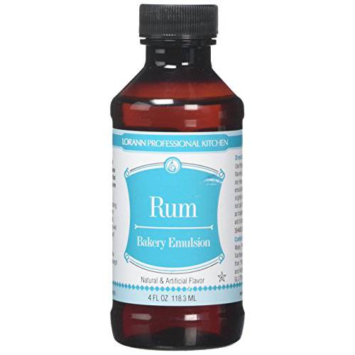 LorAnn Rum Bakery Emulsion, 4 ounce bottle