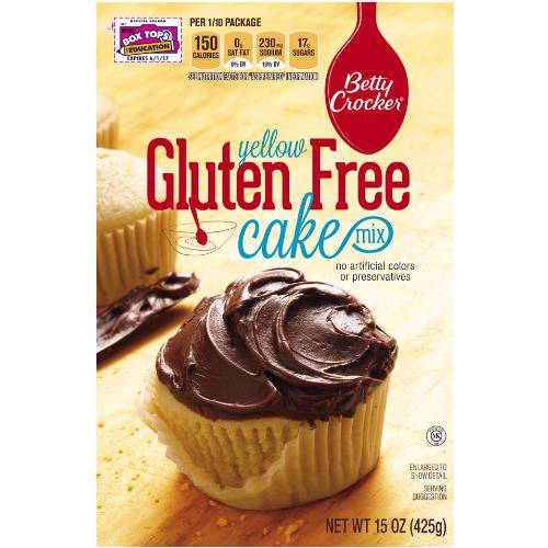 Betty Crocker Gluten Free Yellow Cake Mix, 15 oz. (Pack of 6)