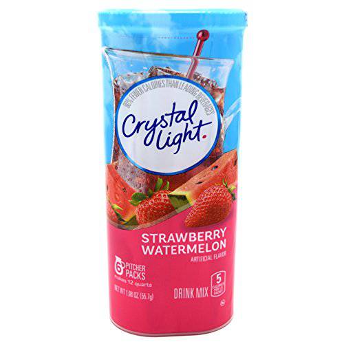 Crystal Light Strawberry Watermelon Drink Mix, 12-Quart Canister (Pack of 6)