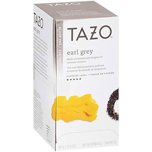 TAZO Earl Grey Enveloped Hot Tea Bags Non GMO, 24 count, Pack of 6