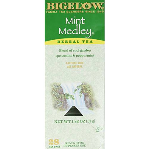 Bigelow Mint Medley Herbal Tea Bags 28-Count Box (Pack of 1) Mint Tea Bags Peppermint & Spearmint Herbal Tea All Natural Gluten Free