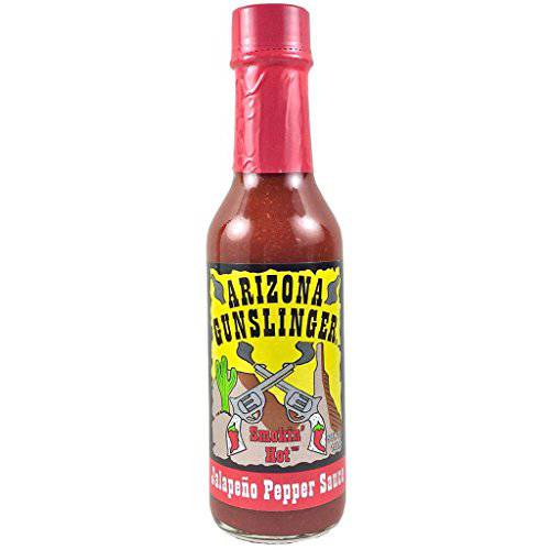 RetailSource Arizona Gunslinger Smokin’ Red Jalapeño Pepper Sauce, 5 oz., 3 Bottles