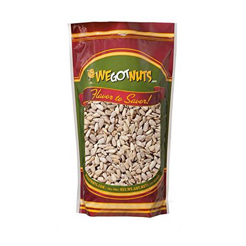 Raw Sunflower Seed Kernels By We Got Nuts - Premium Quality Kosher Shelled Sunflower Seeds - Natural & Healthy Fitness & Diet-Friendly Snack- Raw, Shelled & Unsalted- Air-Tight Resalable Bag- 5 lbs