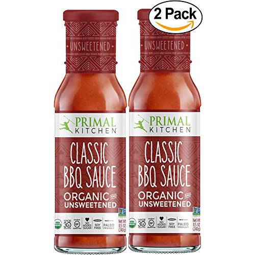 Primal Kitchen’s Classic BBQ Sauce, Organic & Unsweetened, 8 oz, Pack of 2
