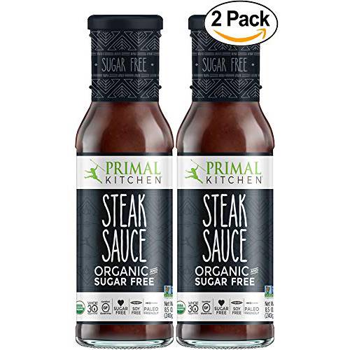 Primal Kitchen’s Steak Sauce Organic and Sugar Free, 8 oz, Pack of 2