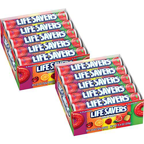 LIFE SAVERS 5 Flavors Hard Candy Rolls 20-Count Box