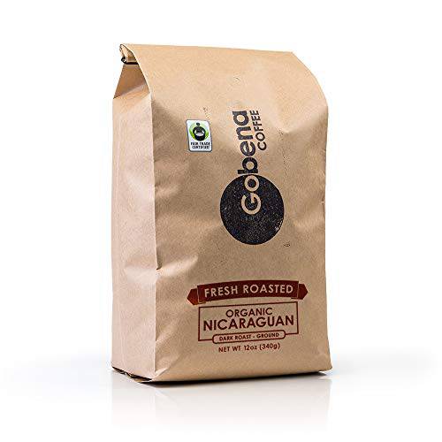 5lb Fair Trade Organic Certified Nicaraguan Ground Dark Roast Coffee, 100% Arabica Specialty Coffee, 80 ounces, 5 pounds, Bulk Coffee