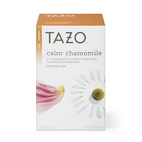 Tazo Calm Chamomile Tea Bags For a Delicious Calming Tea Beverage Herbal Tea Caffeine-Free 20 Count (Pack of 6)