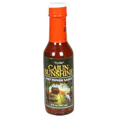 TryMe Cajun Sunshine Hot Pepper Sauce, 5 OZ Bottles(Pack of 3)