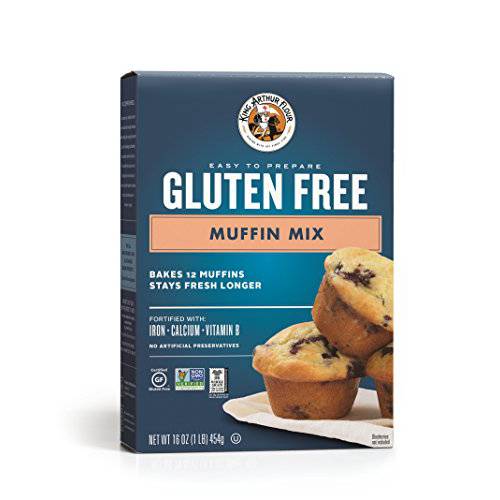 King Arthur, Gluten Free Muffin Mix, Certified Gluten-Free, Non-GMO Project Verified, Certified Kosher, 16 Ounces