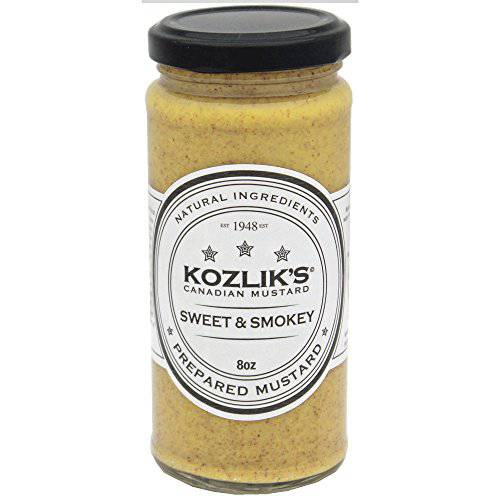 Kozlik’s Sweet & Smoky Brown Yellow Dijon Natural Gluten Free Non-GMO Mustard, 8.5oz Jar
