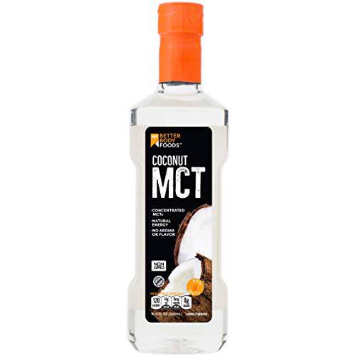 BetterBody Foods’ Organic Coconut 100% MCT Oil - Keto-Friendly - C8 & C10 - Gluten Free - 16.9 oz