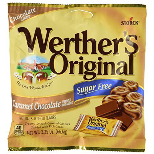 Werther’s Original Caramel Chocolate Sugar Free Hard Candies 2.35 oz by Werther’s