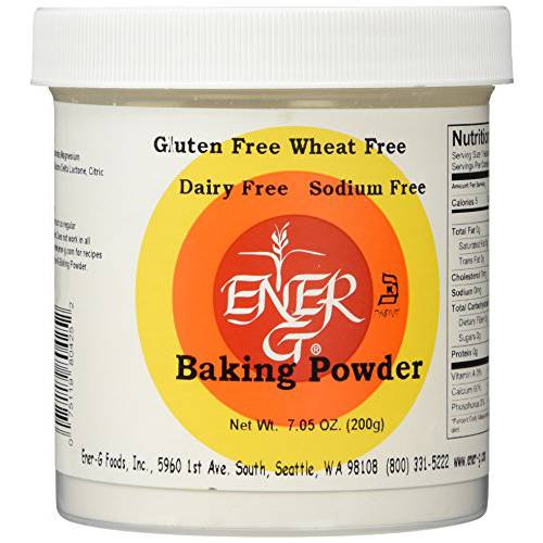 Aluminum-Free Baking Powder Substitute by Ener-G | Gluten Free, Vegan, Nut Free, Non-GMO, Kosher | 7.05 oz Package