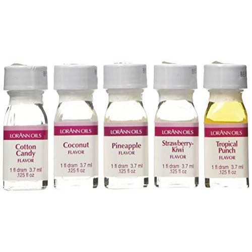 LorAnn Super Strength Variety pack, 1 dram (.0125 fl oz - 3.7ml) bottles - 5 pack