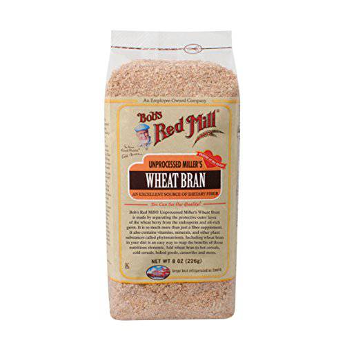 Bob’s Red Mill Unprocessed Miller’s Wheat Bran, 8 Ounce