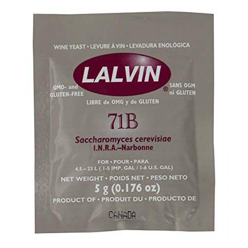 Lalvin - UX-Y1XE-IDOI Wine Yeast 71B Yeast, 10 Packs, Multicolor