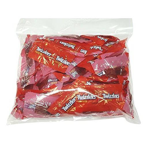 Twizzlers Twists Strawberry Flavored Wrapped Candy 2 Pound Bag - Individually Wrapped