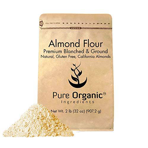Pure Original Ingredients Almond Flour (2 lb) Blanched Almonds, Gluten Free, Paleo & Keto Friendly