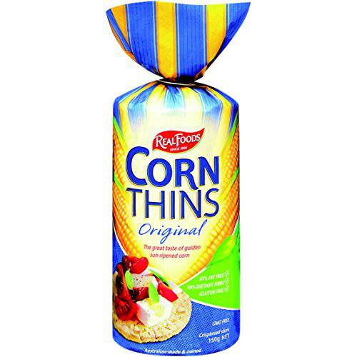 Real Foods Corn Thin ORGNL ORG, 5.3 OZ Pack of 6